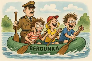 Jedeme na vodu Berounka a všichni jsme blázniví jen kapitán je nás dozorci