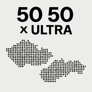 tečkovaná mapa cz sk ve tvaru 50 50 x ULTRA