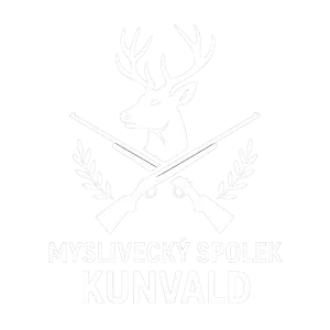 Vytvoř jednoduché bílé logo pro Myslivecký spolek Kunvald