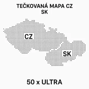 TEČKOVANÁ mapa cz sk 50 x ULTRA