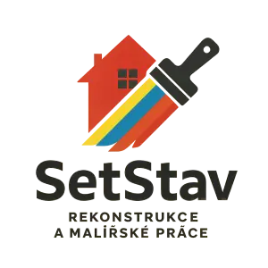Logo firmy na rekonstrukce a malířské práce s názvem SetStav