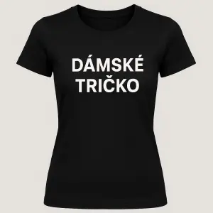 Udělej mi prosím návrh dámské černého trička. Popíšu ti co tam má být. Vepředu přímo uprostřed na prsou mi udělej nápis