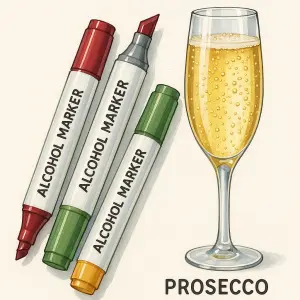 alkoholky a skleničku prosecca