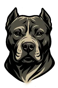 Hlava pitbulla v graficke podobe