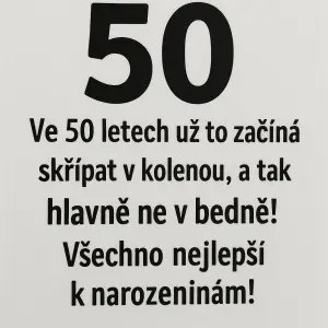 vtipný text k 50 narozeninám