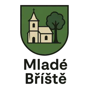 Mám logo, ale není dost kvalitní a potřebuje oříznout. Pod to pak text "Mladé Bříště" ty dvě slova pod sebe a pod logo