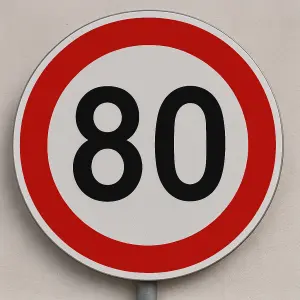 Dopravní značka rychlosti 80