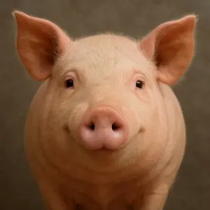 Kulatá prasečí hlava milá trochu reálnější