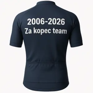 text na záda 2006-2026 Za kopec team na cyklodres