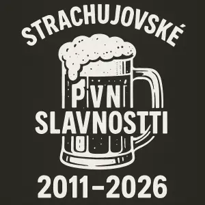 Strachujovské pivní slavnosti2011až2026 pulitr piva jednobarevně bílá