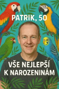 Patrik, 50, Vše nejlepší k narozeninám, pozadí papoušci