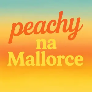 Název: "peachy na Mallorce" - "peachy" bude na prvním řádku, "na Mallorce" podtím na druhém řádku,aby to mělo letní vibe