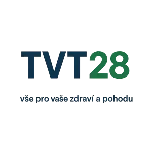 TVT 28 - dvacet osmička je pod TVT centrovaná na středu.Pod logem bude slogan - vše pro vaše zdraví a pohodu