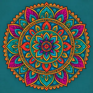 mandala barevná