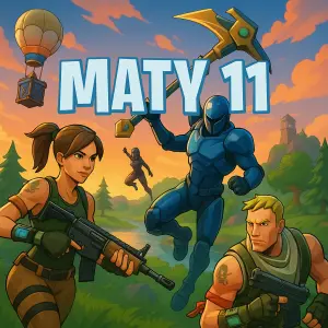 Vytvor obrazek inspirovany hrou fortnite s textem Maty 11