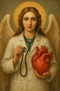 Stetoskop,srdce anděl doktor
