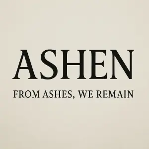 nápis A S H E N . a na záda FROM ASHES,WE REMAIN.hezkej font