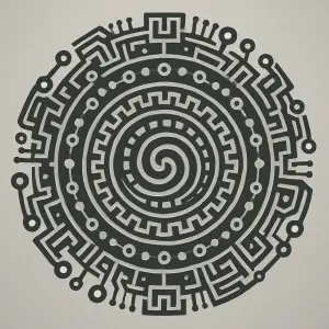 Tekno motiv ,spirála nebo mandala