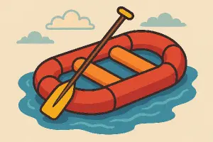 Voda, pádlo, raft (jedeme na vodu)