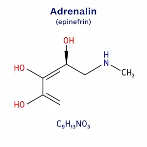 Chemický vzorec adrenalin