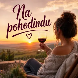 Text Na pohodindu
Sklenka vína zena