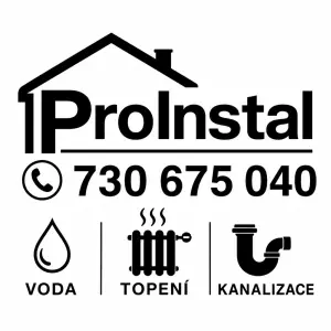 ProInstal 730 675 040 voda topení kanalizace černobílý
