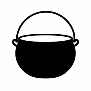 kotlík na vaření jako piktogram bez trojnožky