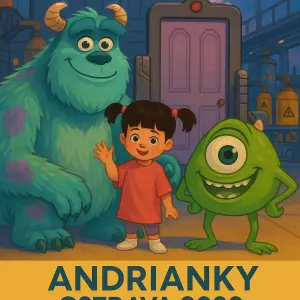 obrázky z pohádky příšerky s.r.o., pod daným obrázkem text Andrianky Ostrava 2026