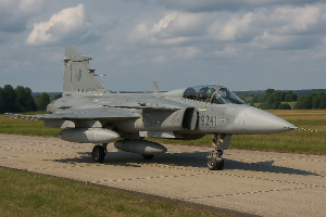 Realistický jas 39 Gripen v české službě
