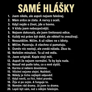 samé hlášky