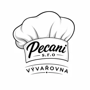 ahoj potrebuju bili napis firmy Pecani s.r.o je to vyvarovna chci aby tam byla kucharska čepice na napisem