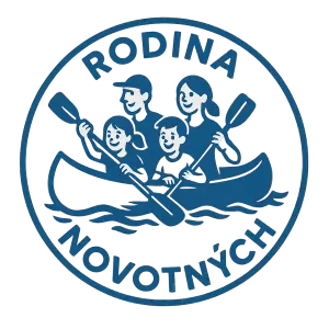 Kulaté logo vodáků , rodina Novotných