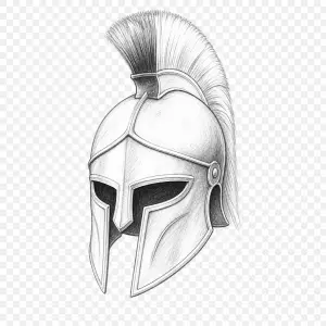 obrazek gladiatora (jen hlava a bila barva), kreslena fotka, bez pozadi. jednoduse receno hlava s helmou