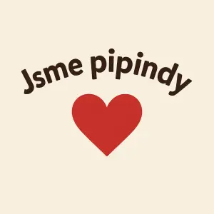 Text Jsme pipindy, jednoduche srdce