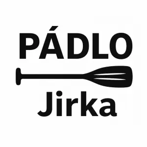 Napsaný text Jirka pod textem pádlo
