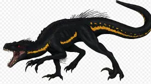 odeber pozadí a dinosaurovi vztyč jeden z drápů na jeho pravé noze stejně jak to má na levé