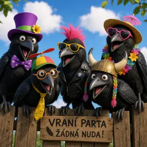 Pět veselých vran s bláznivými doplňky