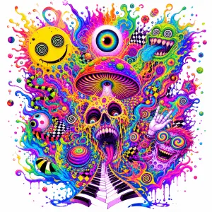 Bily podklad je ok obrazek je jalovy neco vic psychedelic party barvy jsou v pohode neco crazy