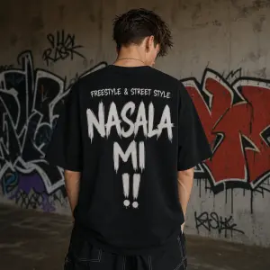 Vzadu na tričku napis v o freestyle a street style style : NASALA
MI
!!