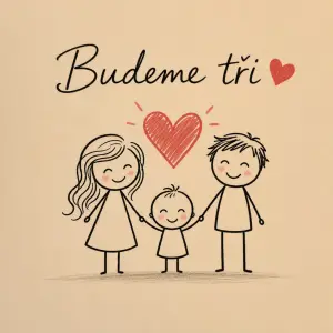 Budeme tři a srdíčko