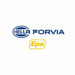 має бути логотип Hella Forvia і чуть нижче значок жовтий Epa