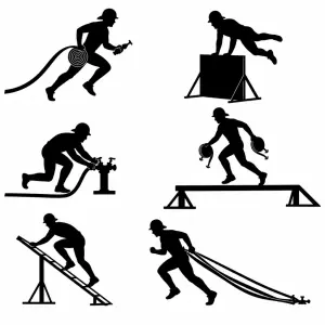 Postava (silueta) co dela pozarni sport