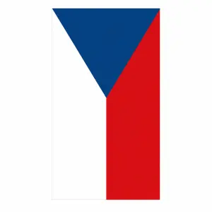 pozadí bílé a vlajka české republiky na výšku modrým klínek nahoru