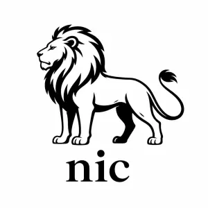 lev a nápisem nic