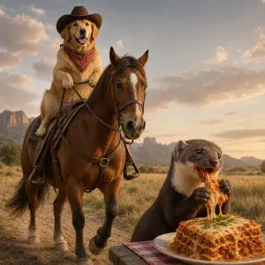 udělej mi psa co jede na koni má klobouk a ten kun žere lasagne