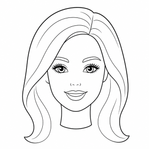 Hlava barbie obrys