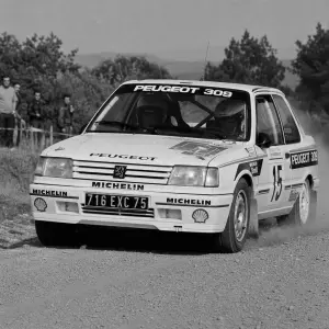 peugeot 309 rally černo bílý