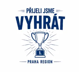 nech jen ten nápis na přední stranu dresu Přijeli jsme Vyhrát, Pohár a dole Praha region