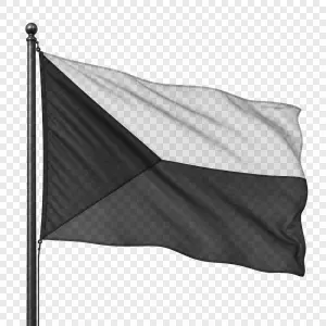 vlajka čr v IR provedení černá v průhledném provedení