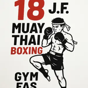 dobrý den,ráda bych vytvořila potisk na tričko pro syna, který oslaví 18, iniciály J.F., MUAY Thai box, Gym FAS
